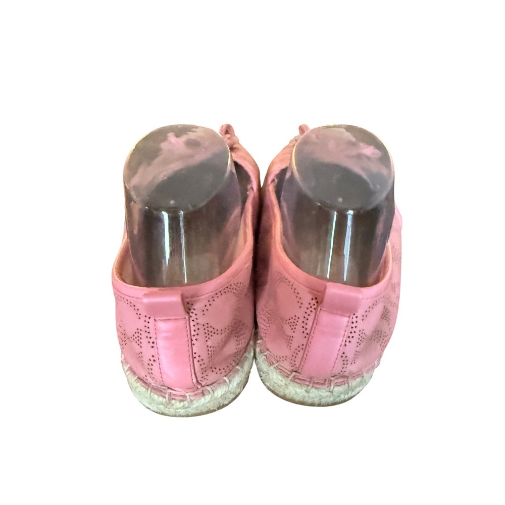 Coach Pink Perforated Leather Signature C Espadrille‎ Flats with Tassels - Picture 5 of 6
